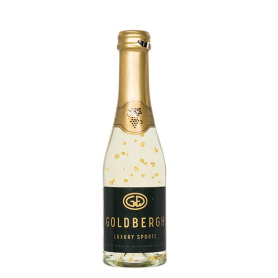 Secco Vino Gold , piccolo 20cl, klein flesje wijn met eigen etiket.